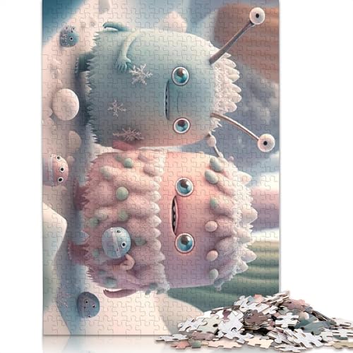 1000-teiliges niedliches Monster Puzzle für Erwachsene und Jugendliche, Lernspielzeug aus Holz zum Lernen, 1000 Teile (75 x 50 cm) von QASEYIPV