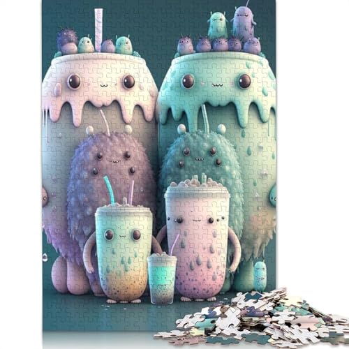 1000-teiliges niedliches Monster Puzzle für Erwachsene und Jugendliche, Lernspielzeug aus Holz zum Lernen, 1000 Teile (75 x 50 cm) von QASEYIPV