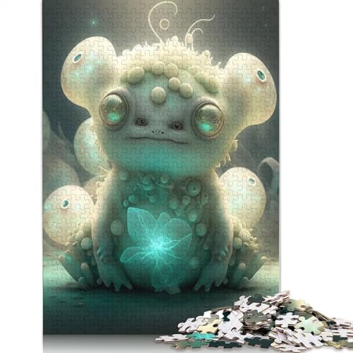 1000-teiliges süßes Monster-Puzzle, Weihnachtsgeschenke, Holzpuzzle für Teenager, lustige Puzzles mit 1000 Teilen (75 x 50 cm) von QASEYIPV