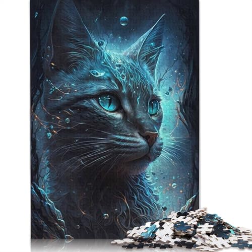 Abessinierkatzen-Puzzle, schwierige Herausforderung, 100% recycelter Karton, Puzzle für Frauen und Männer, Geschenke, 1000 Teile (75 x 50 cm) von QASEYIPV