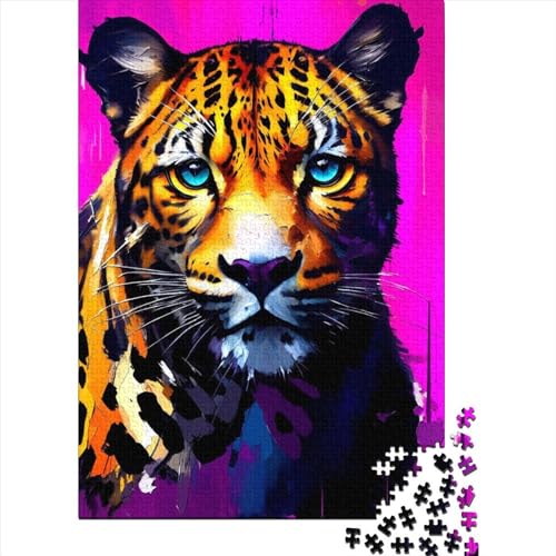 Abstraktes Leopard-Puzzle, 1000 Teile, für Erwachsene, Lernspielzeug, 1000 Teile (75 x 50 cm) von QASEYIPV