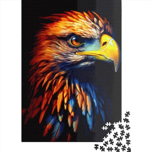 Adlerpuzzle, 1000 Teile, bunt, für Erwachsene und Kinder, Holzpuzzle, Lernspiele, 1000 Teile (38 x 26 cm) von QASEYIPV