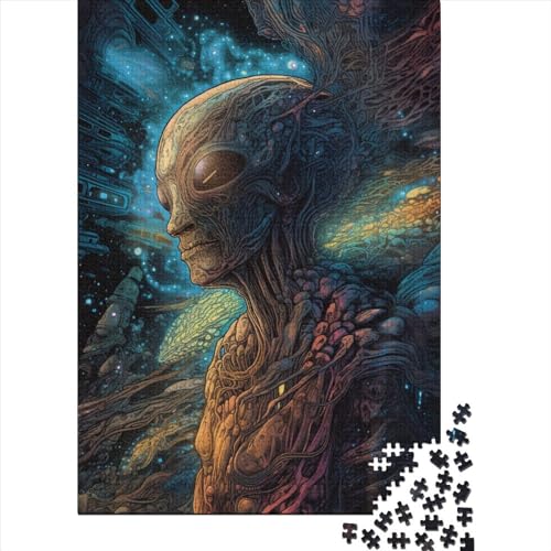 Alien-Puzzle, 1000 Teile, für Erwachsene und Jugendliche, ab 12 Jahren, Weihnachtsgeschenke, 1000 Teile (38 x 26 cm) von QASEYIPV