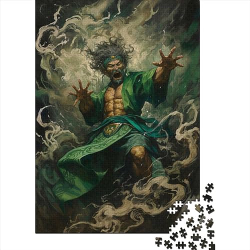 Angry Shaman Poison Attack 1000 Teile Puzzle für Teenager, Geschenke, Papierpuzzle für Erwachsene, Lernspiele für Zuhause, DIY-Spiele, 1000 Teile (38 x 26 cm) von QASEYIPV