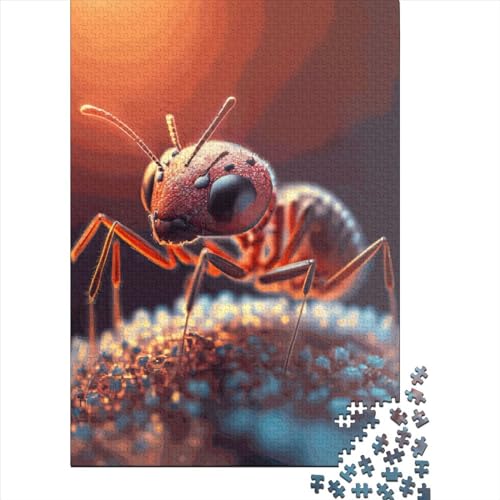 Ants Life Quadratisches Puzzle 1000 Teile für Erwachsene, Holzpuzzle, Lernspiel für Kinder, 1000 Teile (38 x 26 cm) von QASEYIPV