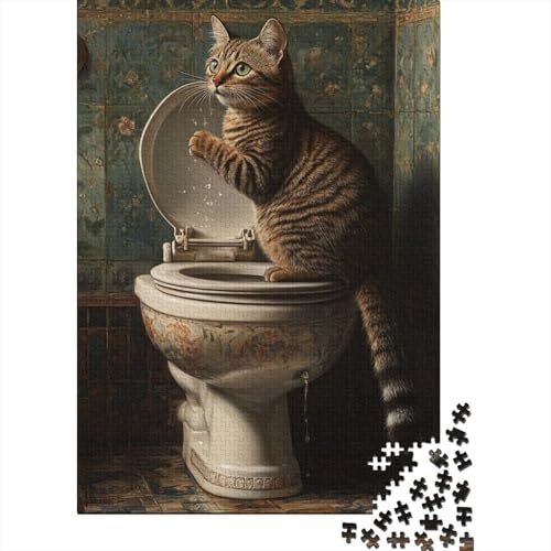 Art Cat Puzzle, herausfordernd und knifflig, 100% recycelter Karton, Puzzle für Erwachsene und Kinder, 1000 Teile (75 x 50 cm) von QASEYIPV