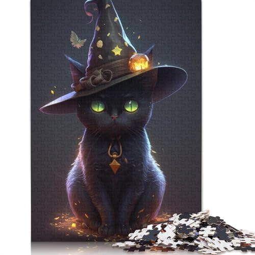 Art Cat Puzzle 1000 Teile für Erwachsene und Jugendliche ab 12 Jahren, Geschenke für Heiligabend, 1000 Teile (75 x 50 cm) von QASEYIPV