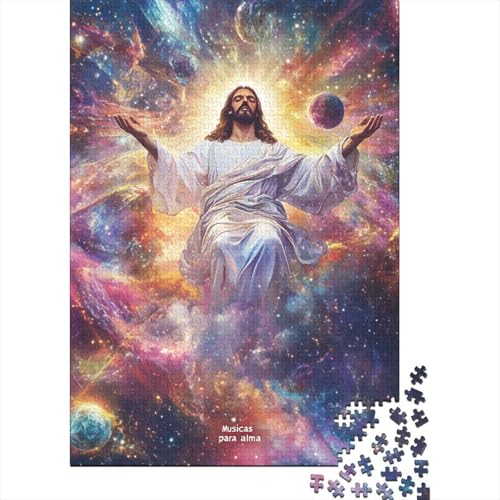 Art Christian Jesus Puzzle, Dekompressionsspielzeug, 100% recycelter Karton, Puzzle für Erwachsene, 1000 Teile (75 x 50 cm) von QASEYIPV