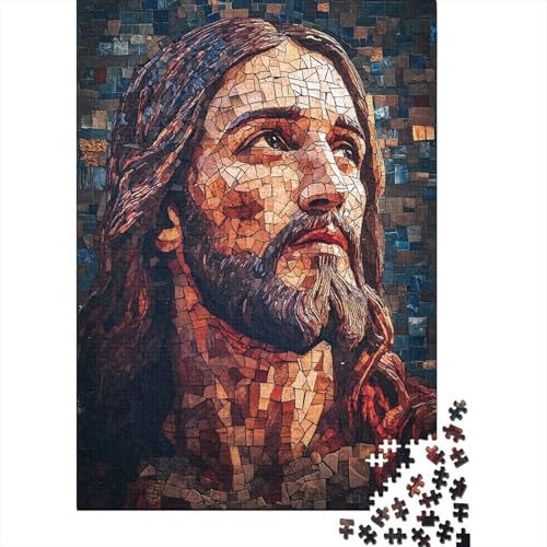 Art Christian Jesus Puzzle, Familienspaß, 100% recycelter Karton, Puzzle für Kinder und Erwachsene ab 12 Jahren, 1000 Teile (75 x 50 cm) von QASEYIPV