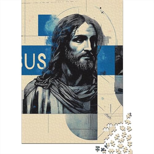 Art Christian Jesus Puzzle, Familienspaß, 100% recycelter Karton, Puzzle für Kinder und Erwachsene ab 12 Jahren, 1000 Teile (75 x 50 cm) von QASEYIPV