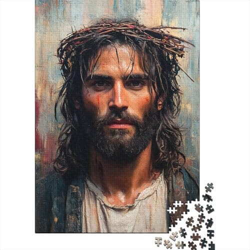 Art Christian Jesus Puzzle, Familienspaß, 100% recycelter Karton, Puzzle für Kinder und Erwachsene ab 12 Jahren, 1000 Teile (75 x 50 cm) von QASEYIPV