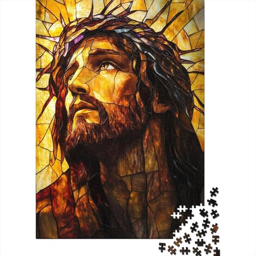 Art Christian Jesus Puzzle DIY Spiel Papier Rechteckiges Puzzle für Jungen oder Mädchen Geburtstagsgeschenk 1000 Teile (75x50cm) von QASEYIPV