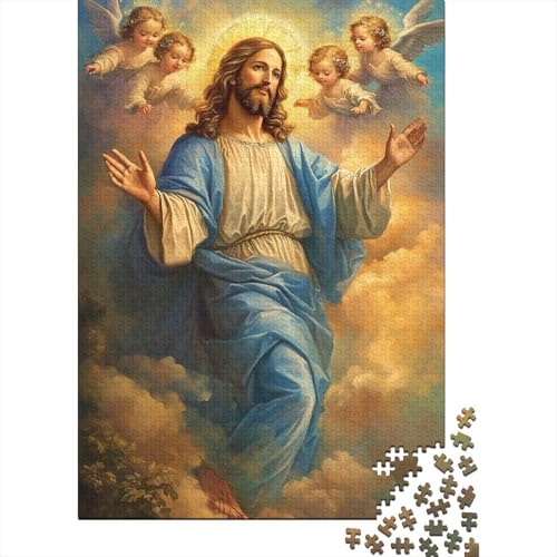 Art Christian Jesus Puzzle zum Stressabbau, 100% recycelter Karton, Puzzle für Erwachsene und Kinder, einzigartiges, 1000 Teile (75 x 50 cm) von QASEYIPV
