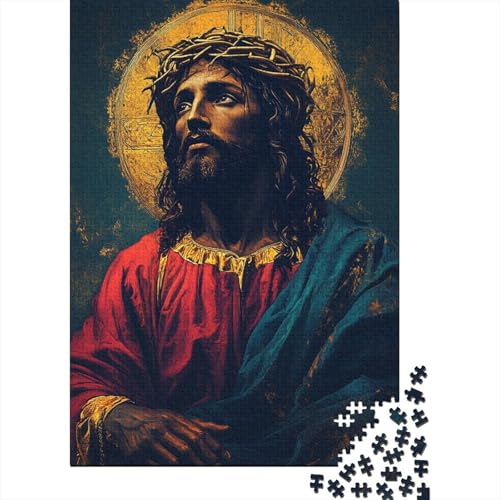 Art Christian Jesus Puzzle zum Stressabbau, 100% recycelter Karton, Puzzle für Erwachsene und Kinder, einzigartiges, 1000 Teile (75 x 50 cm) von QASEYIPV