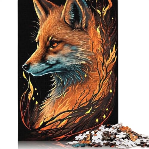 Artistic Fox Holzpuzzle 1000 Teile für Erwachsene, Puzzle, Weihnachtsgeschenke, Lernspiel, Spielzeug, 1000 Teile (75 x 50 cm) von QASEYIPV