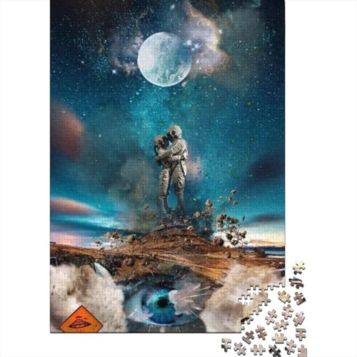 Astronaut Papierpuzzle für Erwachsene, 1000 Teile, pädagogisches Spiel, Herausforderungsspielzeug, 1000 Teile (38 x 26 cm) von QASEYIPV