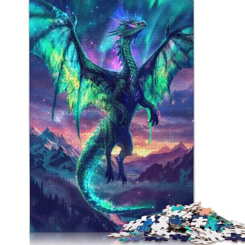 Aurora Seraphim Drachenpuzzle für Erwachsene, 1000 Teile, Papierpuzzles für Jugendliche ab 12 Jahren, 1000 Teile (75 x 50 cm) von QASEYIPV