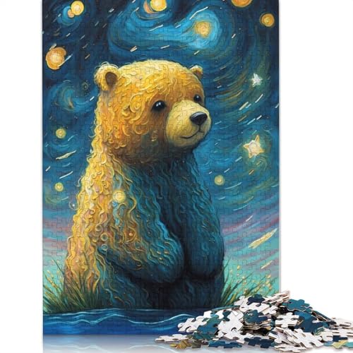 Bären-Imaginationspuzzle, schwierige Herausforderung, 100% recycelter Karton, Puzzle für Erwachsene, 1000 Teile (75 x 50 cm) von QASEYIPV