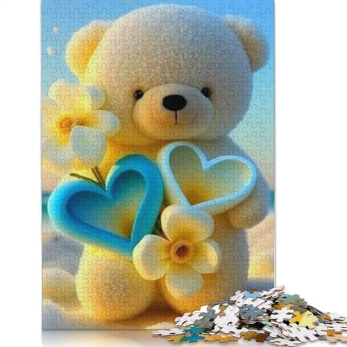 Bärenpuzzle für Erwachsene, 1000 Teile, Familienspiel für Erwachsene und Jugendliche (75 x 50 cm) von QASEYIPV