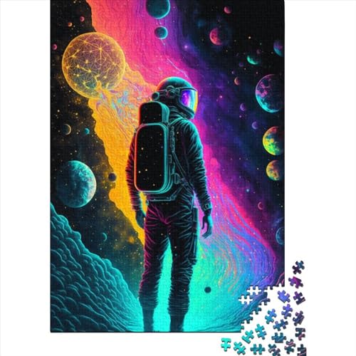 Be Like Cosmos Holzpuzzle 1000 Teile für Erwachsene Puzzle Weihnachtsgeschenke Lernspiel Herausforderung Spielzeug 1000 Teile (75x50cm) von QASEYIPV