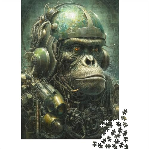 Biomechanisches Puzzle 1000 Teile für Erwachsene, Halloween-Geschenk, Holzpuzzle für Erwachsene, 1000 Teile (75 x 50 cm) von QASEYIPV