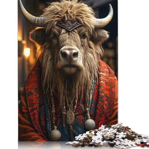 Bisons Festliches Strickpuzzle, 100% recycelter Karton, Premium-Karton, Puzzle für Erwachsene und Kinder, 1000 Teile (75 x 50 cm) von QASEYIPV