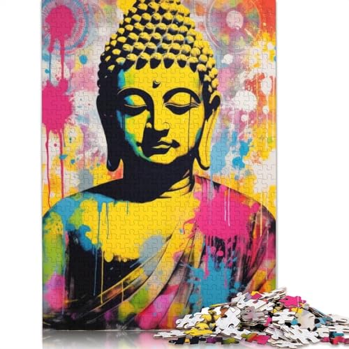 Buddha Art Puzzle 1000 Teile für Erwachsene und Jugendliche, Halloween Geschenk für Teenager, Männer und Frauen, 1000 Teile (38x26cm) von QASEYIPV