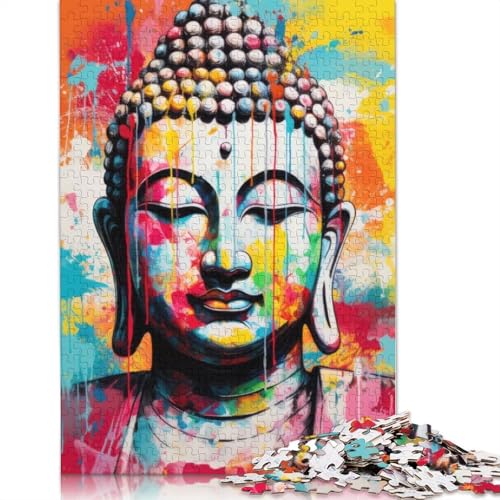 Buddha-Puzzle, 1000 Teile, für Erwachsene, Papierpuzzle für Jugendliche, einzigartige Heimdekoration, 1000 Teile (38 x 26 cm) von QASEYIPV