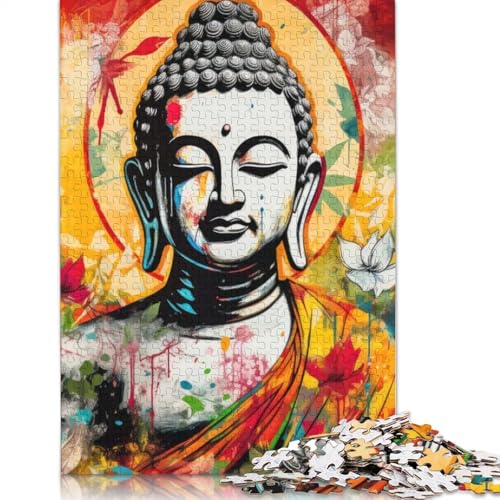 Buddha-Puzzle, 1000 Teile, für Erwachsene und Jugendliche, Lernspiele für Zuhause, Bastelspielzeug, 1000 Teile (75 x 50 cm) von QASEYIPV