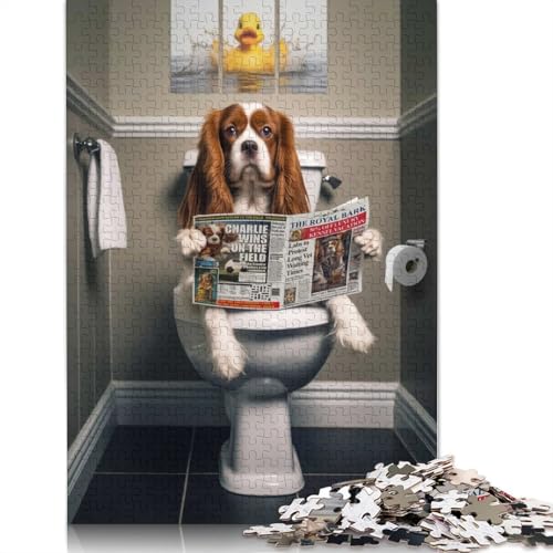 Cavalier King Charles 1000-teiliges Puzzle für Teenager, Geschenke, Papierpuzzle, Puzzle für Erwachsene, Lernspiele für Zuhause, DIY-Spielzeug, 1000 Teile (75 x 50 cm) von QASEYIPV