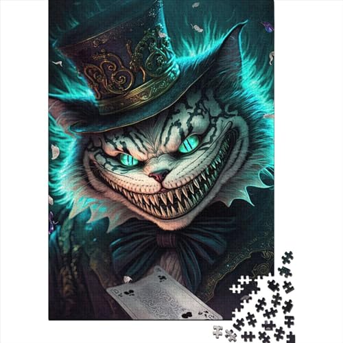 Cheshire lächelndes Holzpuzzle, 1000 Teile, 75 x 50 cm, 1000 Teile Cheshire lächelndes Holzpuzzle, 1000 Teile, 75 x 50 cm, 1000 Teile von QASEYIPV