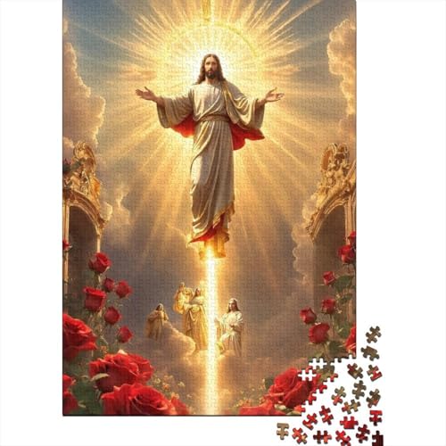 Christliches Jesus Puzzle 1000 Teile für Erwachsene, Lernspiele, 1000 Teile (38 x 26 cm) von QASEYIPV