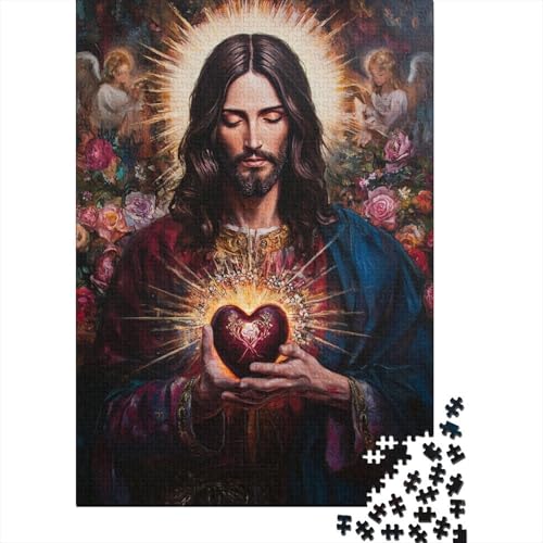 Christliches Jesus Puzzle 1000 Teile für Erwachsene, Lernspiele, 1000 Teile (38 x 26 cm) von QASEYIPV