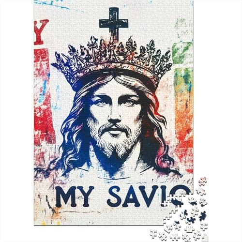 Christliches Jesus Puzzle 1000 Teile für Erwachsene, Lernspiele, 1000 Teile (38 x 26 cm) von QASEYIPV