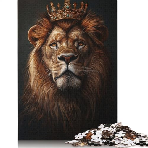Christliches Löwen-Puzzle, einzigartige Heimdekoration, 100% recycelter Karton, Puzzle für Jungen oder Mädchen, 1000 Teile (75 x 50 cm) von QASEYIPV