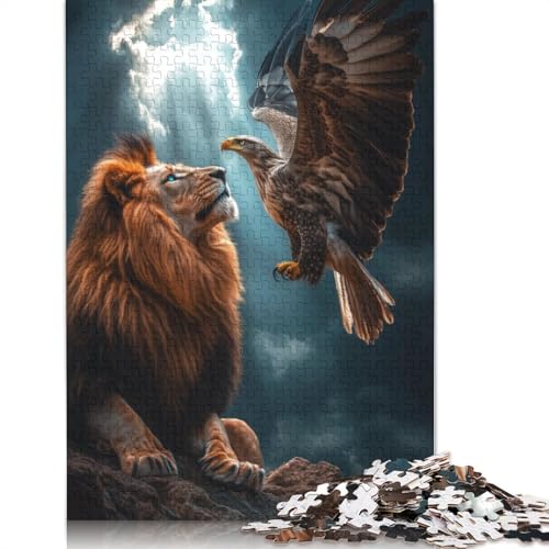 Christliches Puzzle Löwe 1000 Teile für Erwachsene Puzzle Lernspiele 1000 Teile (75x50cm) von QASEYIPV