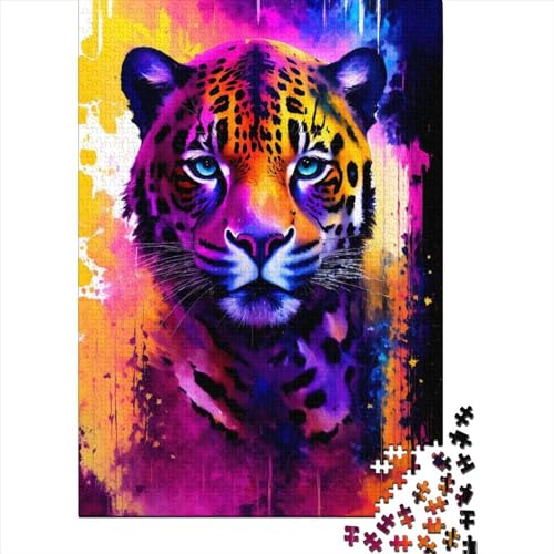 Cosmic Jaguar Puzzle für Erwachsene Puzzle Lernspiel Herausforderung Spielzeug 1000 Teile (38x26cm) von QASEYIPV