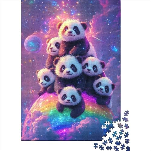 Cute_Panda Puzzle, anpassbare Bilder, 100% recycelter Karton, Puzzle für Kinder und Erwachsene ab 12 Jahren, einzigartiges, 1000 Teile (75 x 50 cm) von QASEYIPV