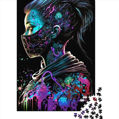 Dark Killer 1000 Teile Puzzle für Erwachsene, Halloween-Geschenk, Puzzle, Lernspielzeug, 1000 Teile (75 x 50 cm) von QASEYIPV