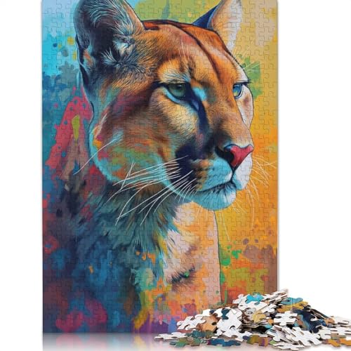 Das bewegliche Puma-Puzzle für Erwachsene, 1000 Teile, Papierpuzzles für Jugendliche ab 12 Jahren, 1000 Teile (75 x 50 cm) von QASEYIPV