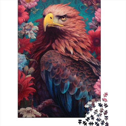 Der Adler und der Garten 1000 Teile Puzzle für Erwachsene, Holzpuzzle, Halloween-Geschenke, Erwachsenenpuzzle, Lernspiel, Herausforderung Spielzeug (75x50cm) von QASEYIPV