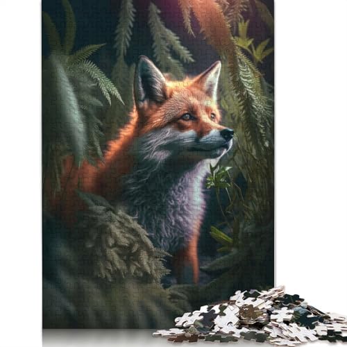 Der Waldfuchs, 1000-teiliges Puzzle, Familienspaß für Erwachsene und anspruchsvolles Spiel, Spiele zum Stressabbau und einzigartige Geschenke, 1000 Teile (75 x 50 cm) von QASEYIPV