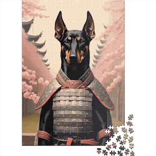 Dobermann-Holzpuzzle, 1000 Teile, Lernspielzeug, 1000 Teile (38 x 26 cm) von QASEYIPV