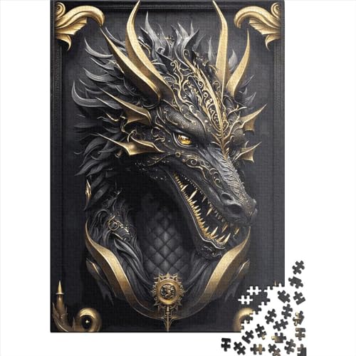 Drachenpuzzle 1000 Teile Holzpuzzle Holzpuzzle Lernspiel für Erwachsene 1000 Teile (75x50cm) von QASEYIPV
