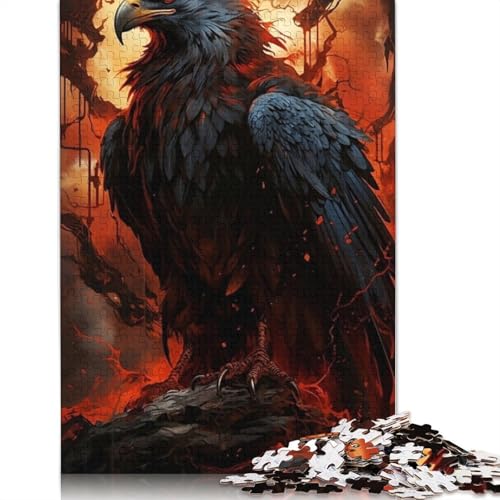 Eagle Kunstpuzzle 1000 Teile für Erwachsene und Teenager, Halloween-Geschenk für Teenager, Damen und Herren, 1000 Teile (38 x 26 cm) von QASEYIPV