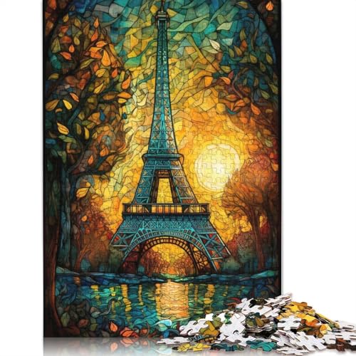 Eiffelturm-Puzzle, abstrakt, 1, 1000 Teile, für Erwachsene und Jugendliche ab 12 Jahren, 1000 Teile (75 x 50 cm) von QASEYIPV