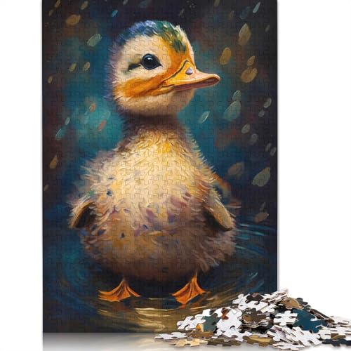 Enten-Mystisches Puzzle, einzigartige Heimdekoration, 100% recycelter Karton, Puzzle für Jungen oder Mädchen, 1000 Teile (75 x 50 cm) von QASEYIPV