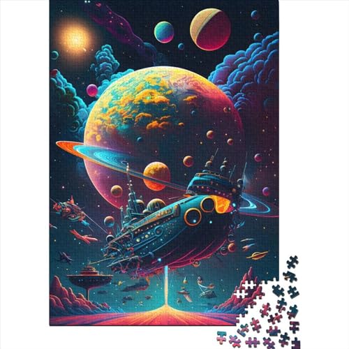 Galaktische psychedelische Puzzles für Erwachsene, 1000 Teile Puzzle für Jugendliche ab 12 Jahren, Geschenke für Heiligabend, 1000 Teile (75x50cm) von QASEYIPV