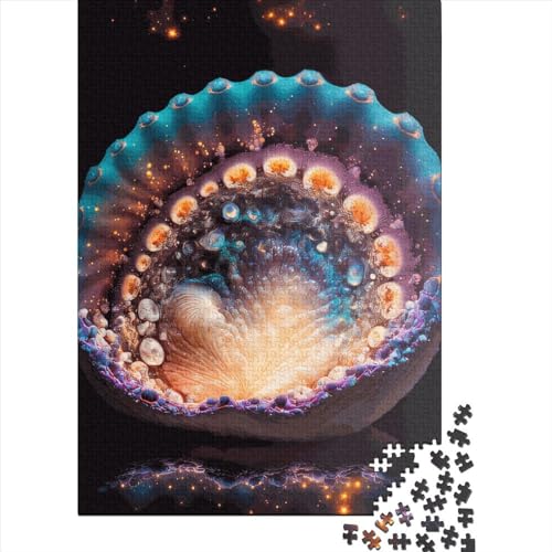 Galaktisches Muschelpuzzle, 1000 Teile für Erwachsene, Holzpuzzle, Lernspiele für Kinder, 1000 Teile (38 x 26 cm) von QASEYIPV