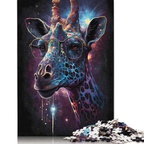 Giraffen-Puzzle-Spielzeug, Lernspiel, Premium-Puzzle aus Karton für Erwachsene und Kinder, 1000 Teile (75 x 50 cm) von QASEYIPV
